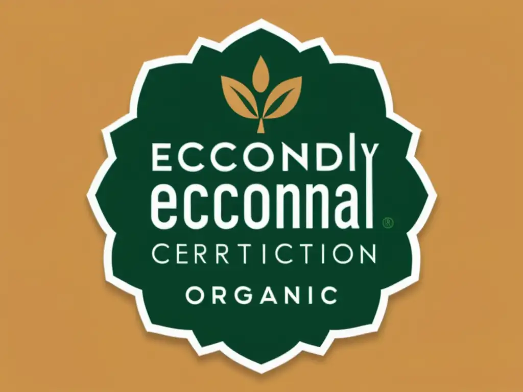 Detalle ecológico del certificado 'ecofriendly' en etiqueta