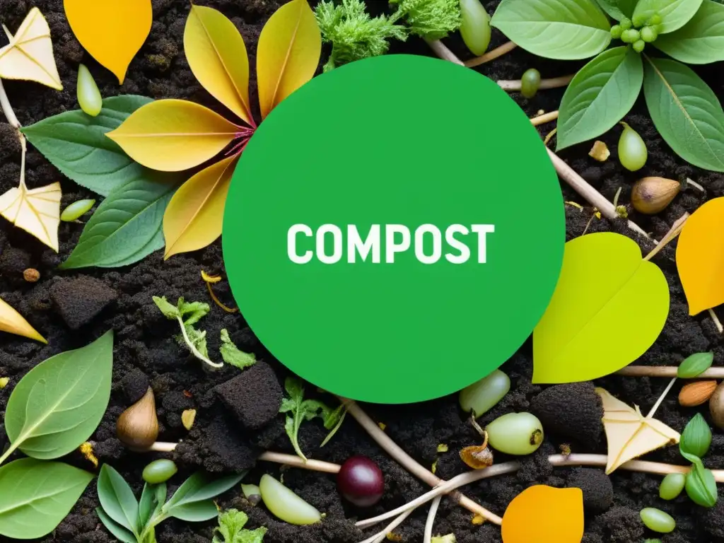 Detalle ultradetallado de compostaje verde con innovaciones en compostaje y reciclaje