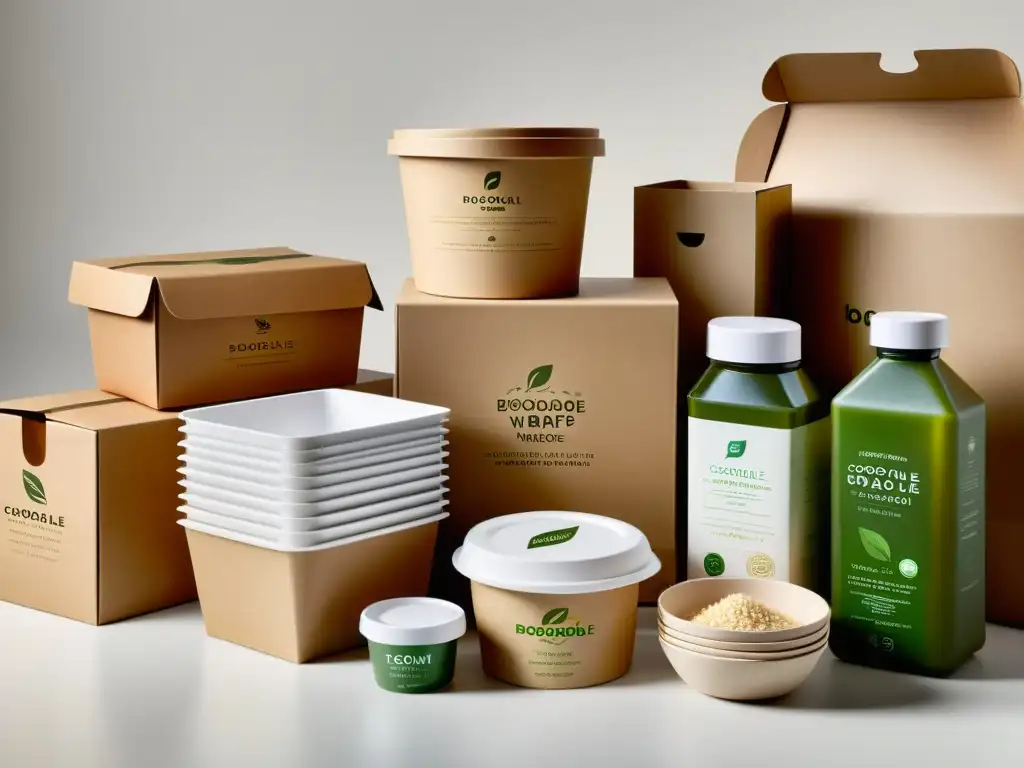 Detalles biodegradables y sostenibles de embalaje compostable