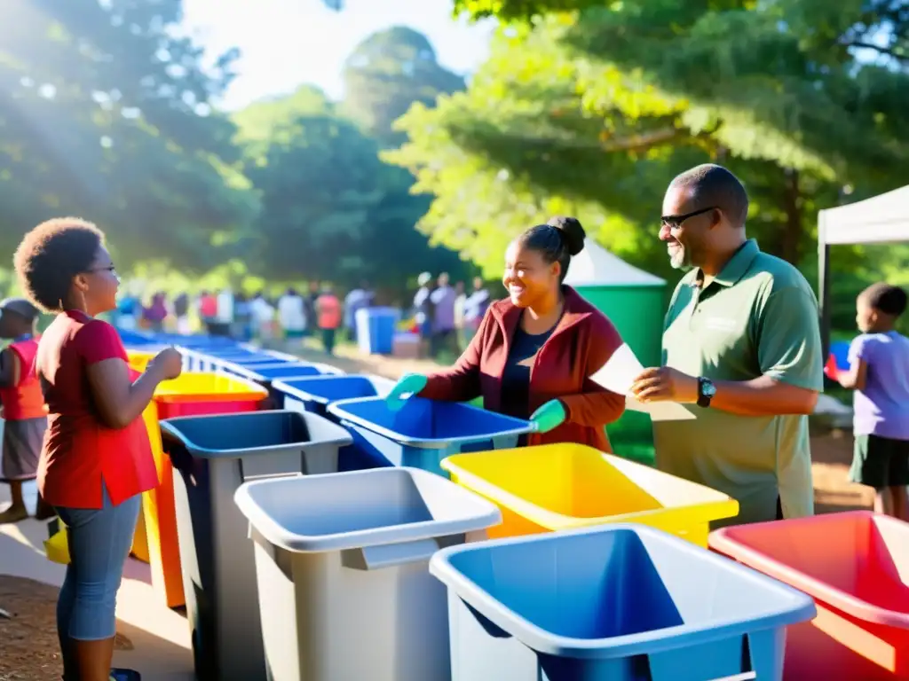 Diversa comunidad se reúne al aire libre para el Día de reciclaje en el barrio