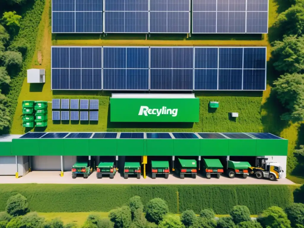 Centro de reciclaje moderno: innovación sostenible y eficiencia Equipo en centro reciclaje moderno reflejando innovación y sostenibilidad en franquicias reciclaje sostenible hogar