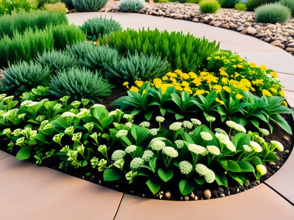 Un jardín exuberante en un clima extremo destaca el poder del compostaje en jardinería orgánica en climas extremos