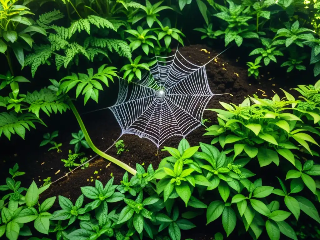 Un jardín exuberante con suelo oscuro y plantas vibrantes