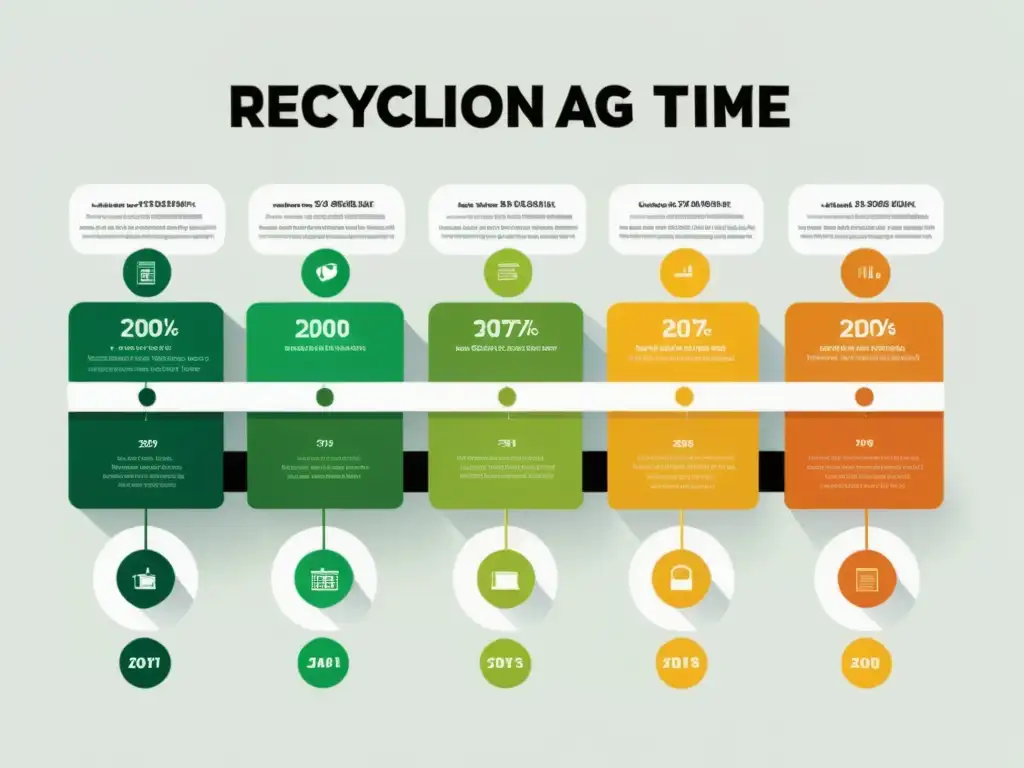 Gráfica minimalista de la evolución de la legislación reciclaje