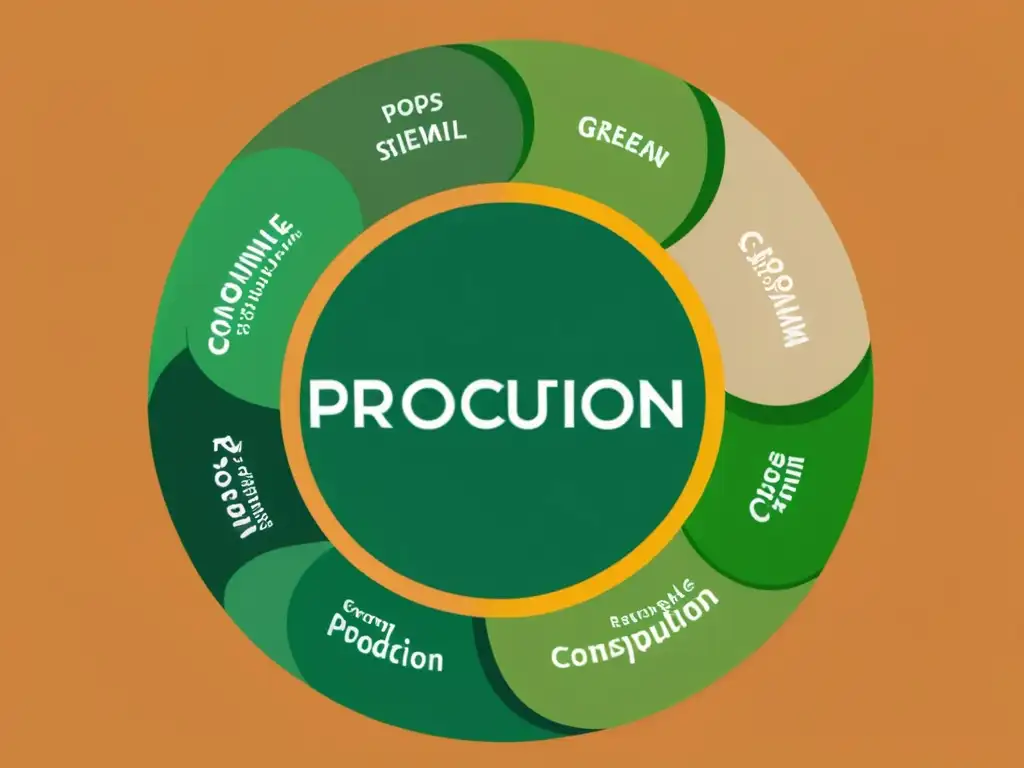 Representación ilustrativa de la contribución de empresas a economía circular, con elementos sostenibles y equilibrio cromático terroso y verde