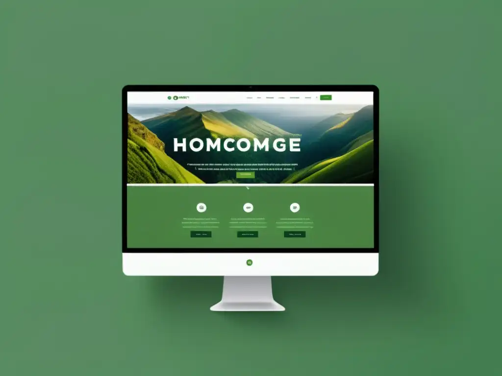 Interfaz web moderna y ecológica para marcas sostenibles