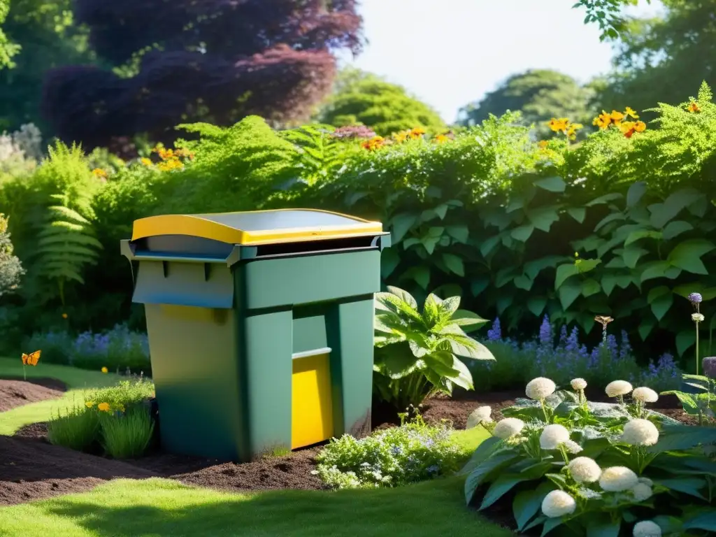 Un jardín exuberante y vibrante con diversidad de plantas en equilibrio