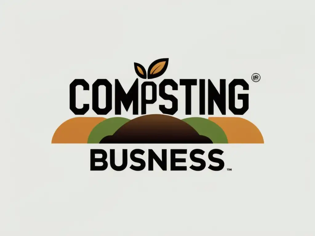 Logo moderno de negocio de compostaje con diseño minimalista y elementos de la naturaleza, ideal para publicidad efectiva negocios compostaje