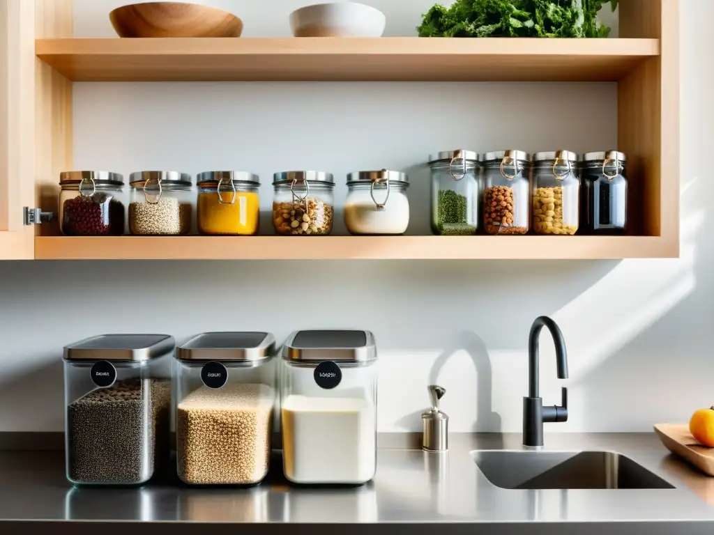 Moderna cocina organizada, zero waste