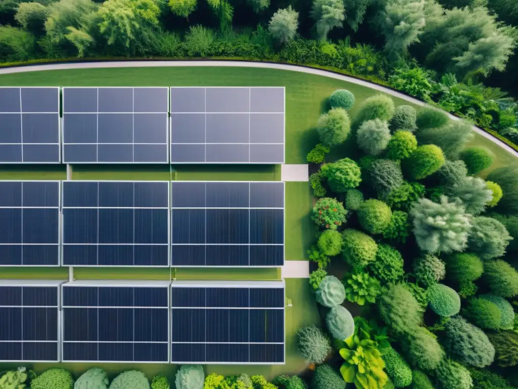 Planta industrial moderna con diseño sostenible y naturaleza, evocando innovación y el impacto económico de empresas líderes