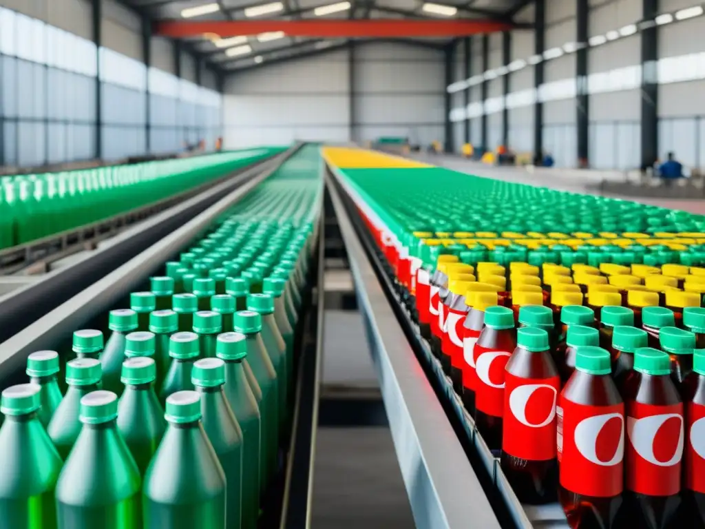 Una planta de reciclaje con trabajadores ordenando envases 'Share a Coke and a Smile'