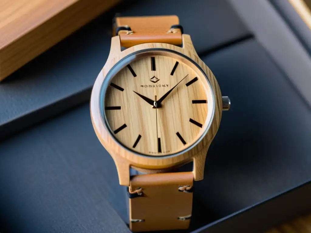 Reloj de madera minimalista, diseño ecofriendly