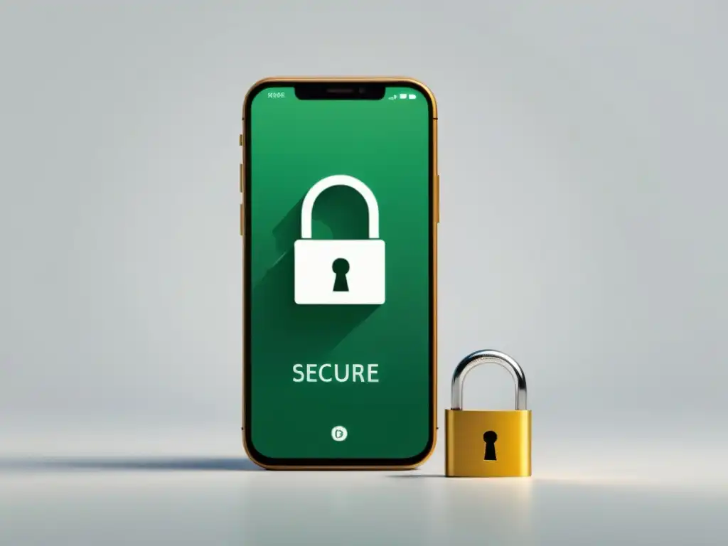 Un smartphone con un candado en la pantalla, simbolizando la privacidad en Apps de Gestión de Residuos