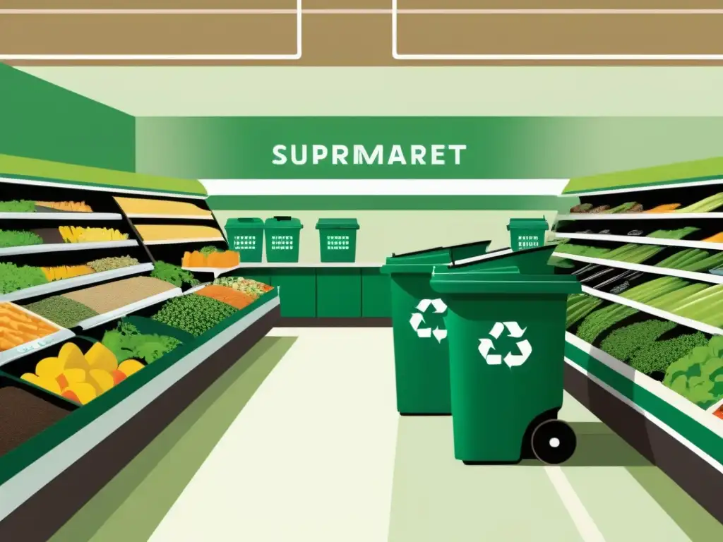 Supermercado con técnicas efectivas de compostaje, fomentando la responsabilidad ambiental y la participación comunitaria