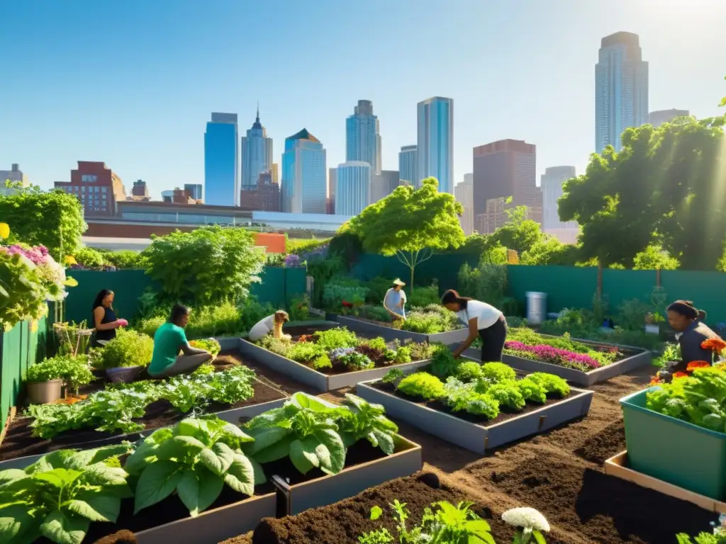 Una vibrante comunidad jardinera, armonizando naturaleza y ciudad