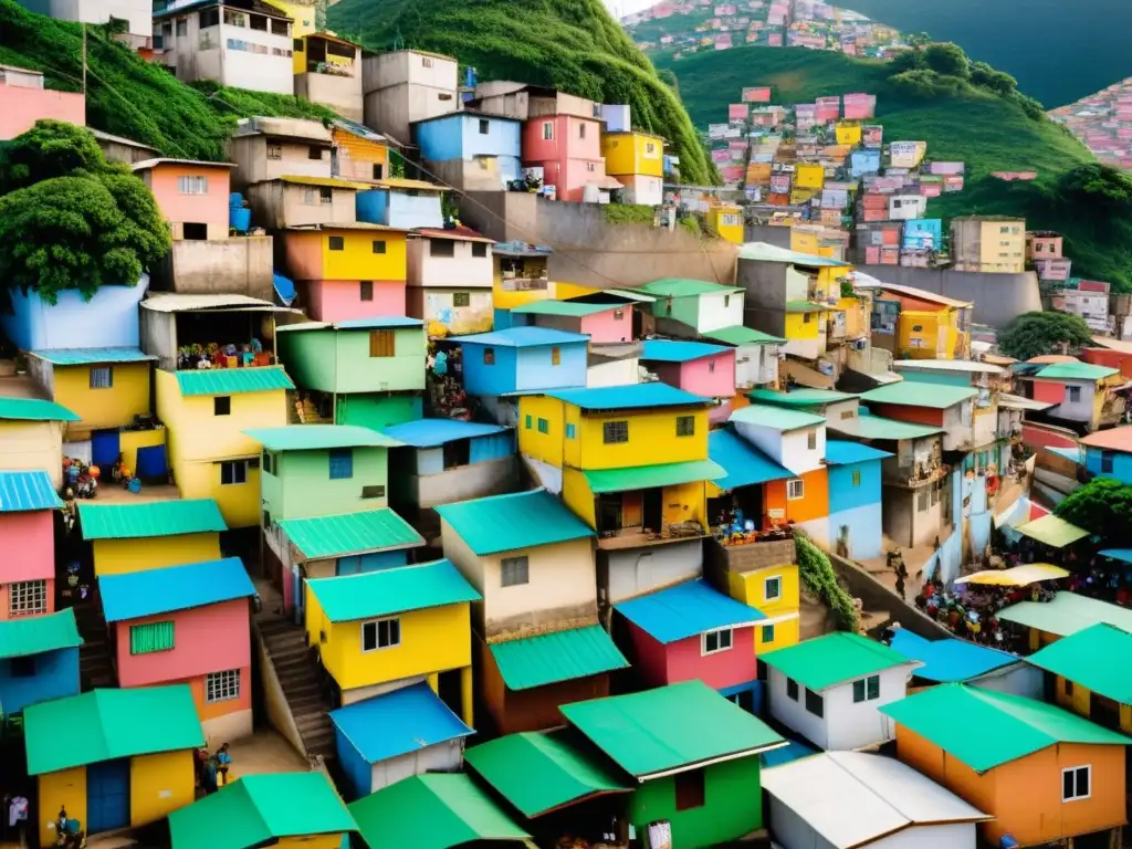 Vibrante favela de Brasil, con reciclaje y energía comunitaria