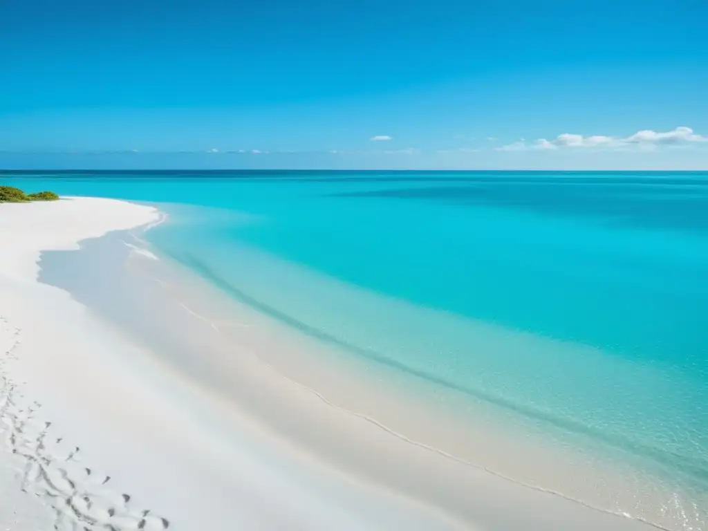 Vista tranquila del océano cristalino y la playa de arena blanca, resaltando la importancia de la campaña 'Clean Seas' de la ONU